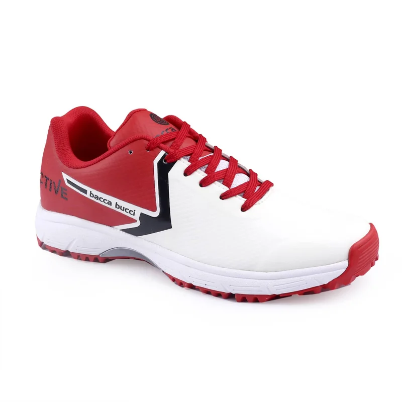 باكا بوتشي أحذية كريكت رجالية حمراء برباط